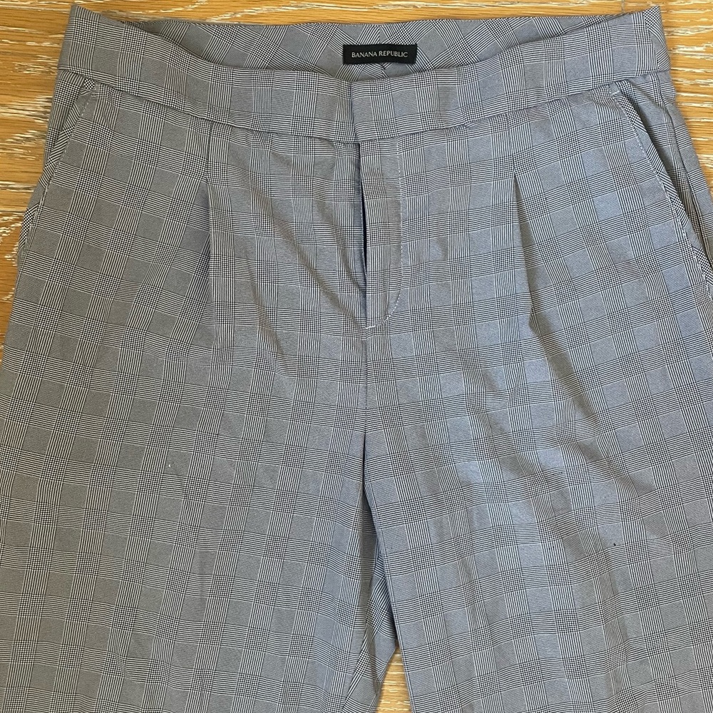 Patterned Straight Leg Trousers